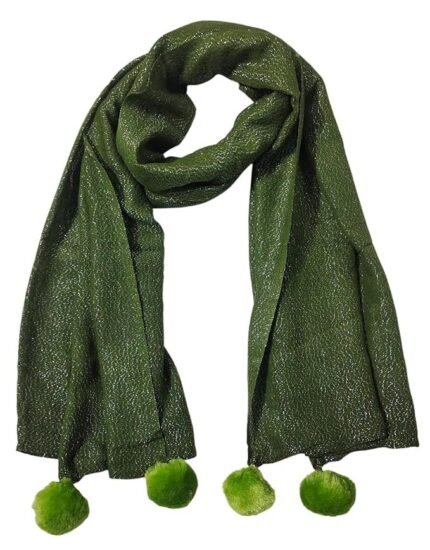 Women And Girls Fancy Rayon Zari Puff Scarves, Scarf, Stoles